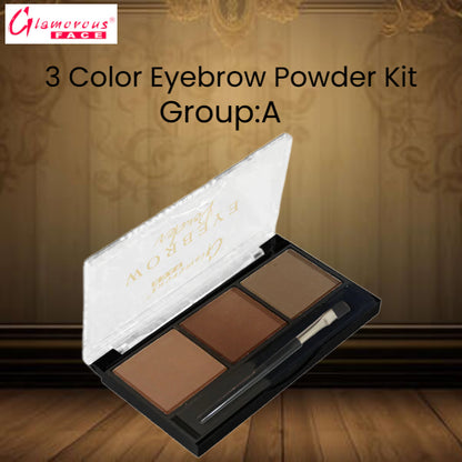 Glamorous Face 3 Color Eyebrow Powder Kit (Group:A)