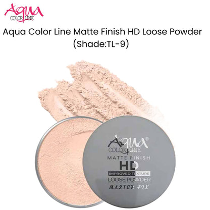 Aqua Color Line Matte Finish HD Loose Powder (Shade:TL-9)