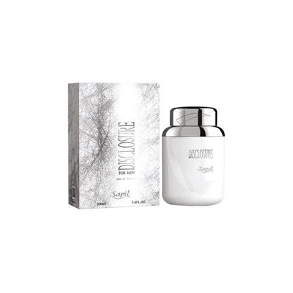 Sapil Disclosure White Eau de Toilette for Men 100ml - Long Lasting Fresh Citrus Woody Fragrance Perfume with All Day Confide