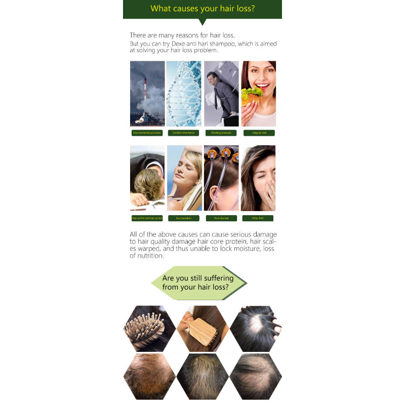 Dexe Anti-Hair Loss Shampoo with Ginger Extract 500 ml Hair Fall Control, Strengthening & Scalp Care