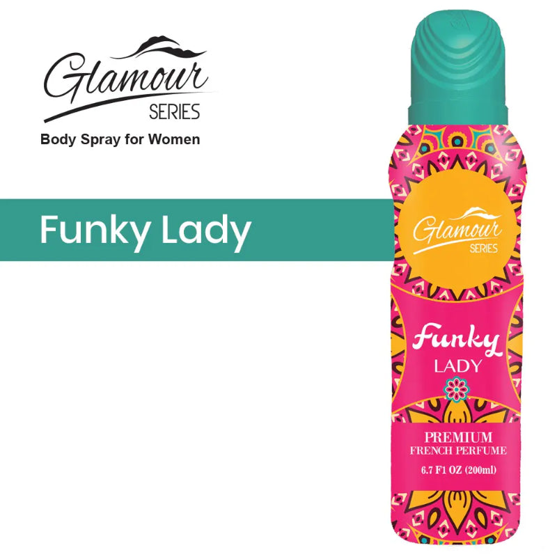 Glamour Series Funky Lady Premium French Perfume 200ml – Long Lasting Luxury Fragrance for Women, Fresh & Playful Scent