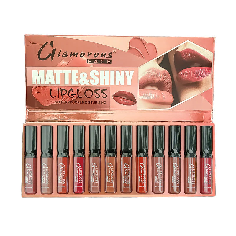 Glamorous Face 12 In 1 Lip Gloss Set COLOUR (A)