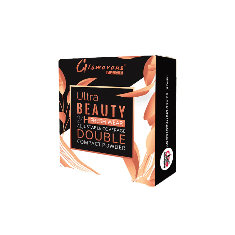Glamorous Face Ultra Beauty 24H Fresh Wear Double Compact Powder (Shade:01)