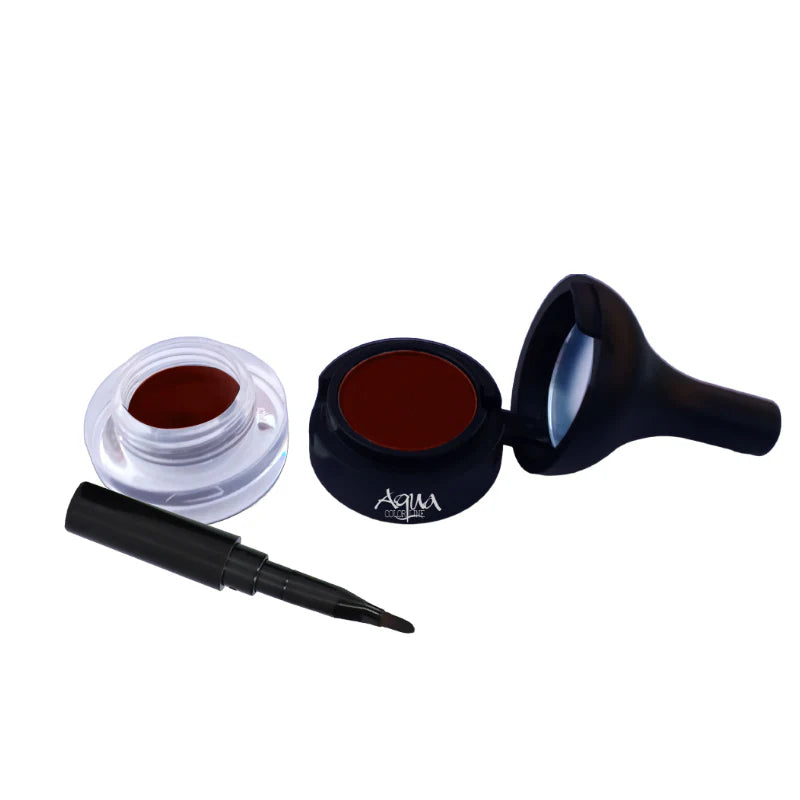 Aqua Color Line 3D Eyebrow Powder & Gel Eyeliner (Brown)