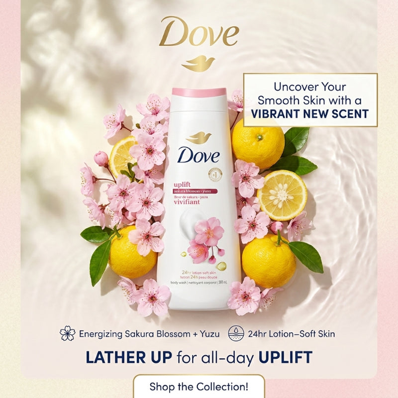Dove Sakura Blossom + Yuzu Body Wash 20 Fl Oz -591ml