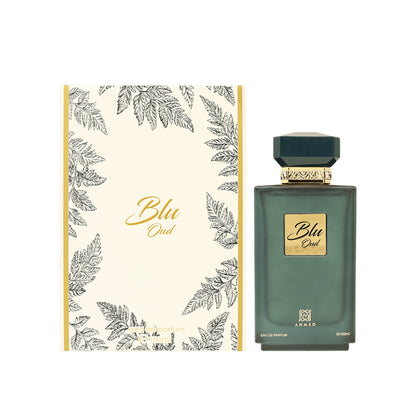 Ahmed Al Maghribi Blu Oud Eau de Parfum 100ml - Long Lasting Original Rich Oud Unisex Fragrance for Men & Women