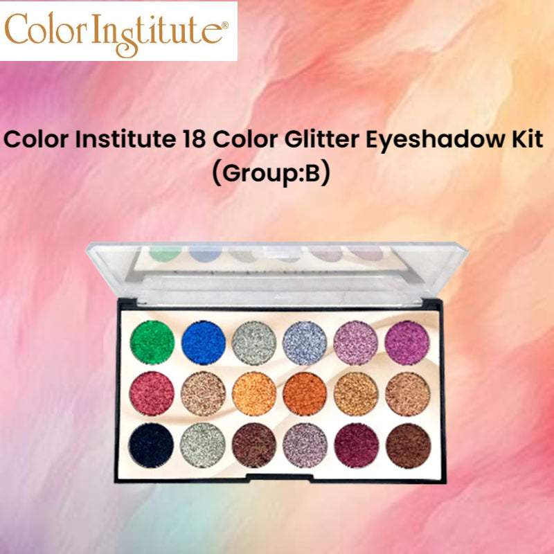 Color Institute 18 Color Glitter Eyeshadow Kit (Group:B)