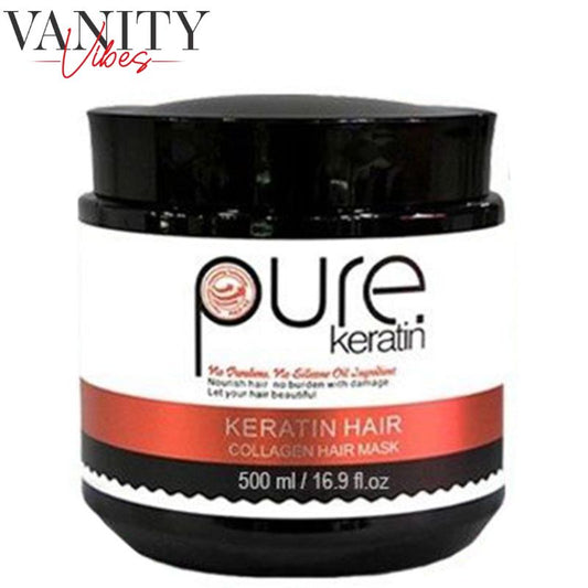 Pure Keratin Collagen Hair Mask 500ml Deep Repair & Strengthening for Smooth, Shiny Hair