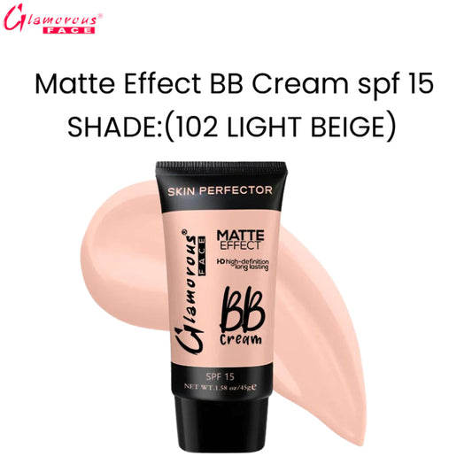 Glamorous Face Matte Effect BB Cream spf 15 (Shade:102 Light Beige)