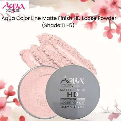 Aqua Color Line Matte Finish HD Loose Powder (Shade:TL-6)