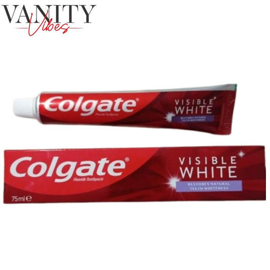 Colgate Visible White Toothpaste 75ml Restores Natural Teeth Whiteness & Bright Smile
