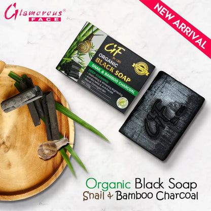 Glamorous Face Organic Black Soap Snail & Bamboo Charcoal
