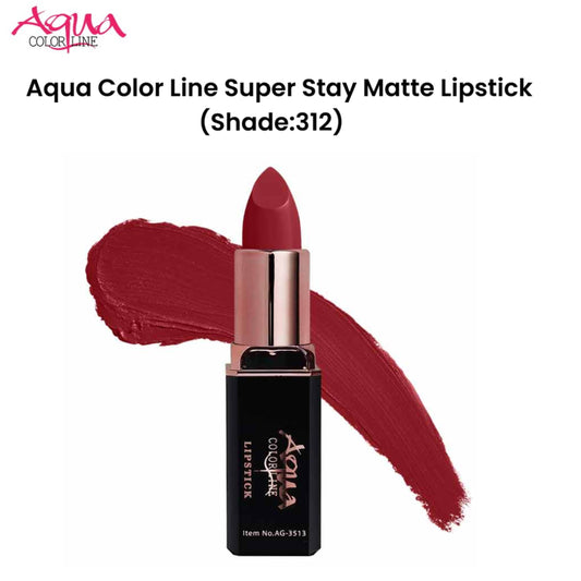 Aqua Color Line Super Stay Matte Lipstick (Shade:312)