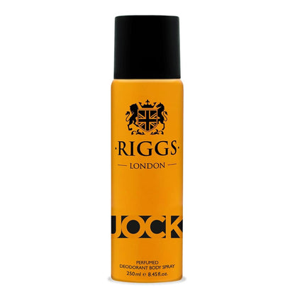 Riggs London Jock Perfumed Deodorant Body Spray 250ml Long-Lasting Bold & Masculine Fragrance