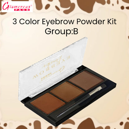 Glamorous Face 3 Color Eyebrow Powder Kit (Group:B)