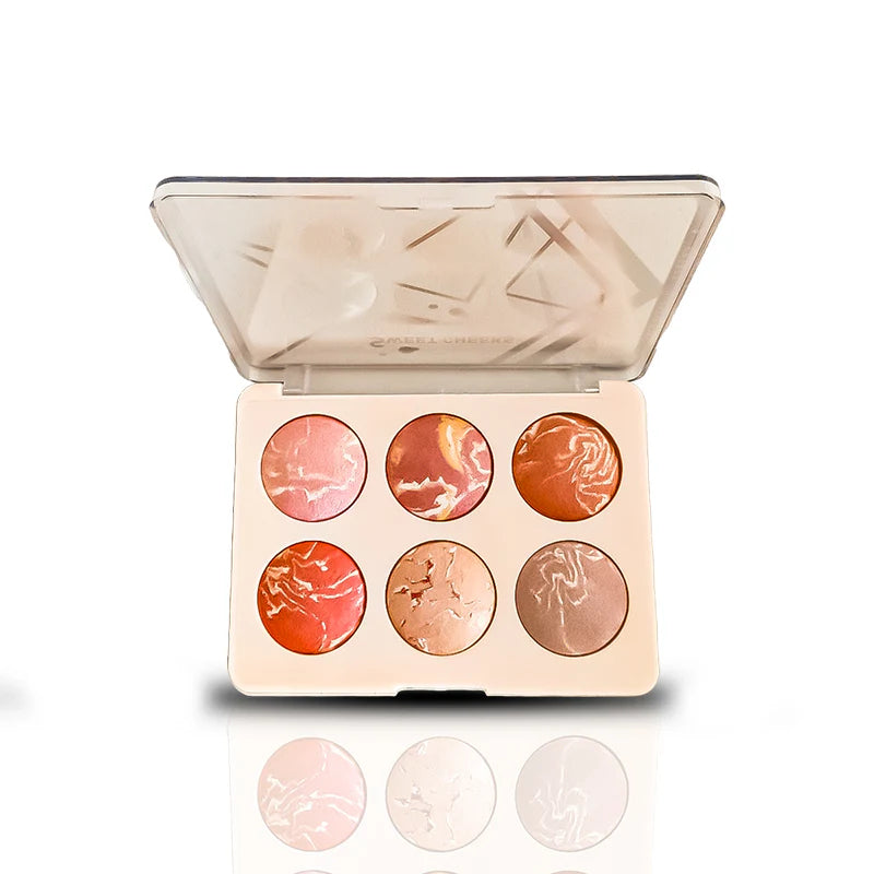 Color Institute 6 in 1 Terra cotta blushon & Highlighter Kit (Shade:04)