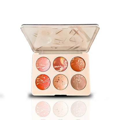 Color Institute 6 in 1 Terra cotta blushon & Highlighter Kit (Shade:04)