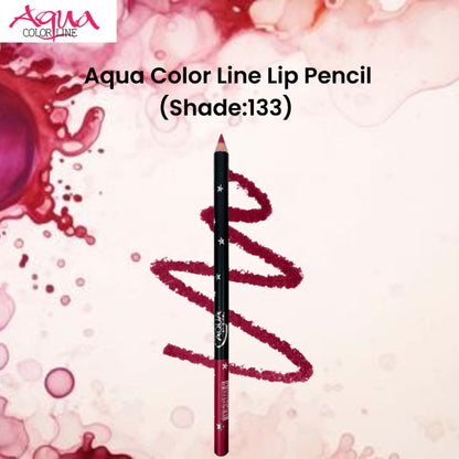 Aqua Color Line Lip Pencil (Shade:133)