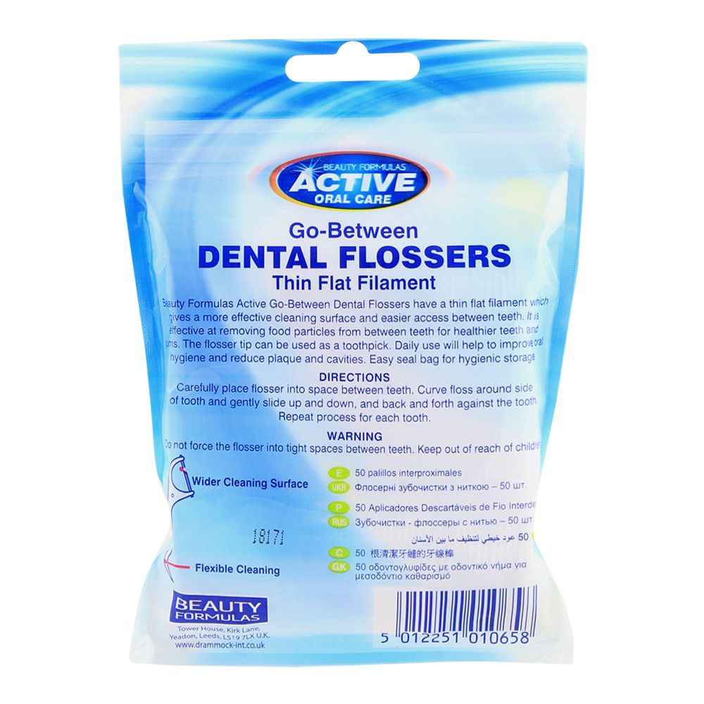 Beauty Formulas Go Between Dental Flossers 50 sticks