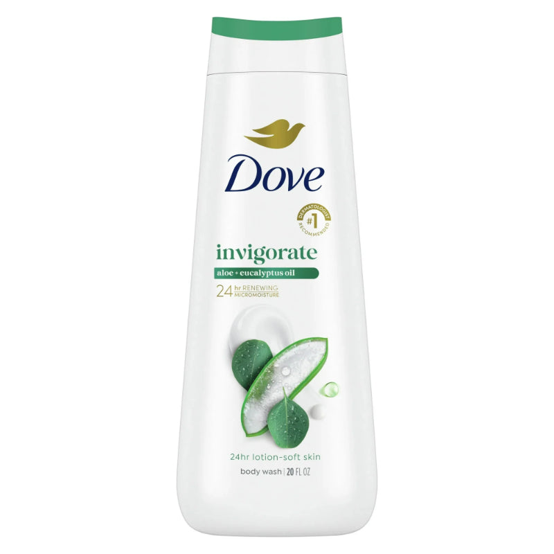 Dove - Invigorating Aloe & Eucalyptus Oil Body Wash 20 fl oz-591ml