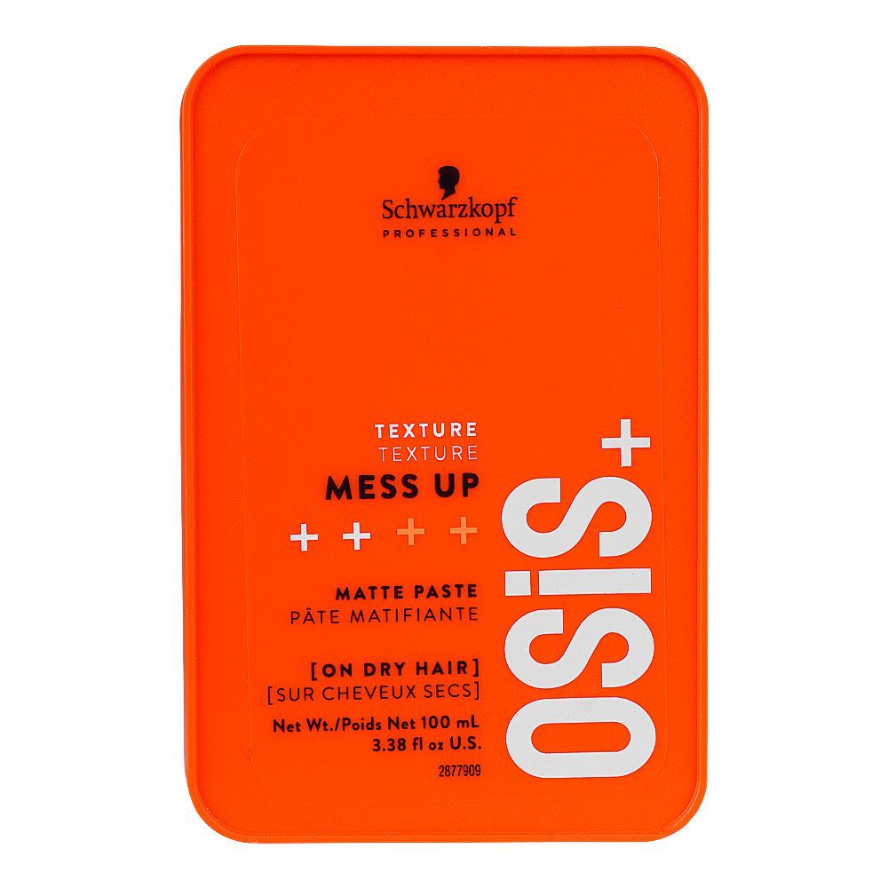 Schwarzkopf Osis+ Texture Mess Up Matte Paste 100ml Matte Finish & Flexible Styling