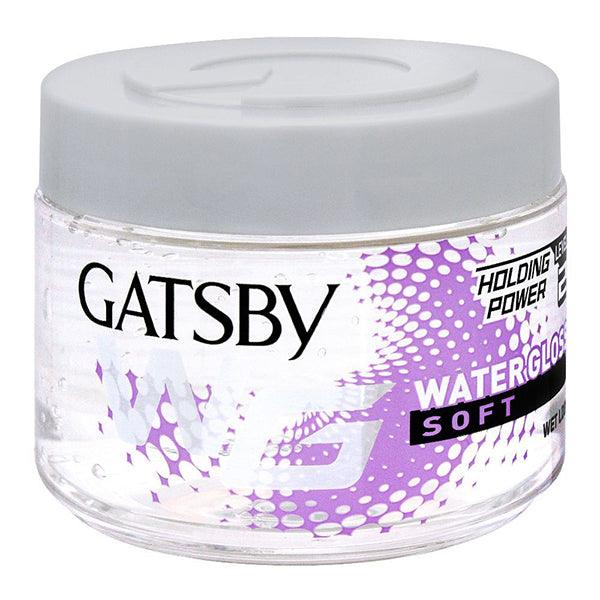 Gatsby Water Gloss Soft White Hair Styling Gel 300g – Strong Shine Wet Look Hair Gel for Smooth Flexible Hold & Long Lasting 
