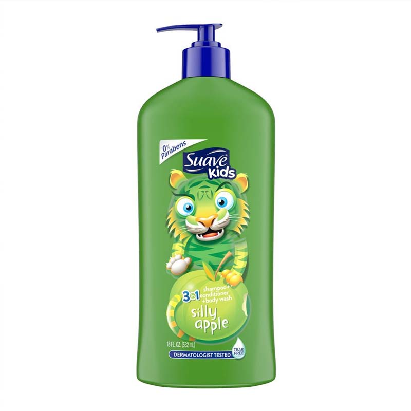 Suave Kids 3-In-1 Silly Apple Shampoo + Conditioner + Body Wash 532ml