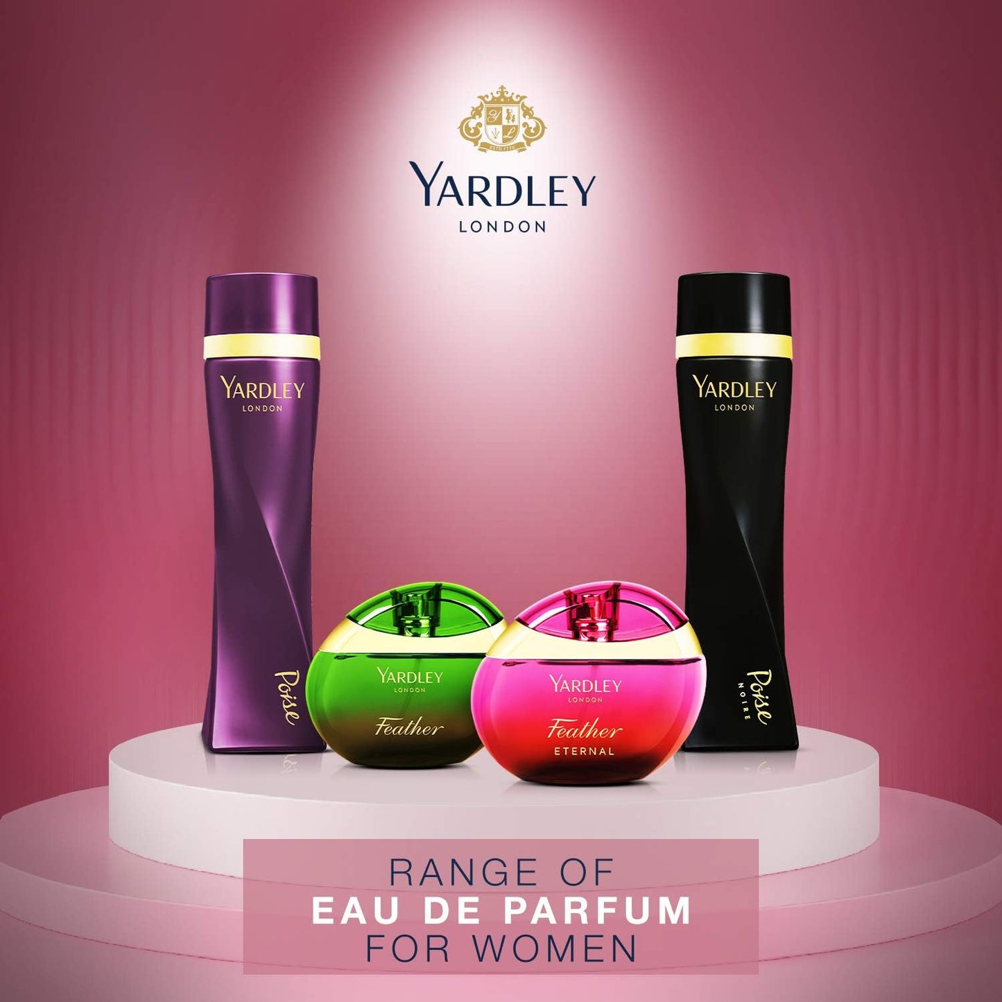 Yardley London Poise Eau de Parfum for Women 100ml - Elegant Floral Fruity Fragrance Perfume with Long Lasting Feminine Scent