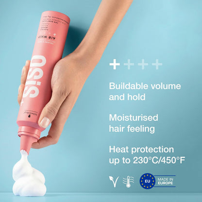 Schwarzkopf Osis+ Volume & Body Air Whip Flexible Mousse 200ml Lightweight Volumizing & Flexible Hold