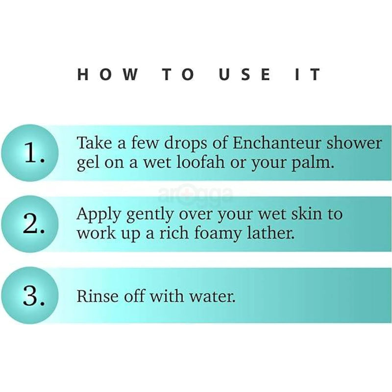 Enchanteur Gorgeous Perfumed Shower Gel 250ml - Deep Cleansing Moisturizing Body Wash with Long Lasting Floral Fragrance for 