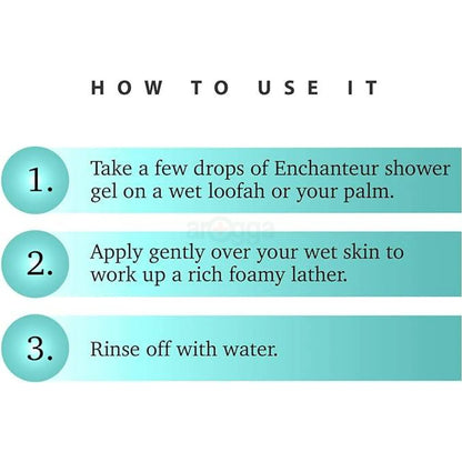 Enchanteur Gorgeous Perfumed Shower Gel 250ml - Deep Cleansing Moisturizing Body Wash with Long Lasting Floral Fragrance for 