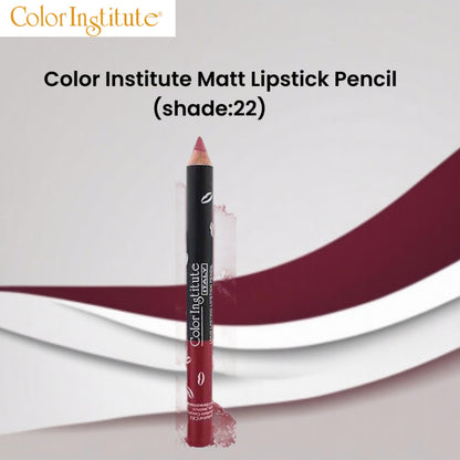 Color Institute Matt Lipstick Pencil (Shade:22)