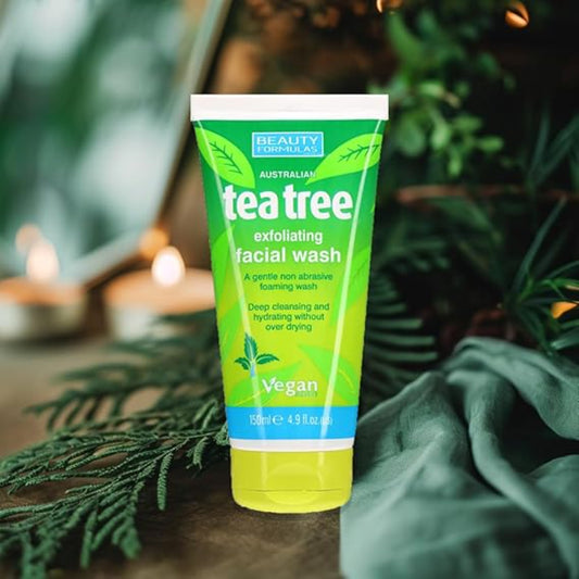 Beauty Formulas Tea Tree Exfoliating Facial Wash 150ml