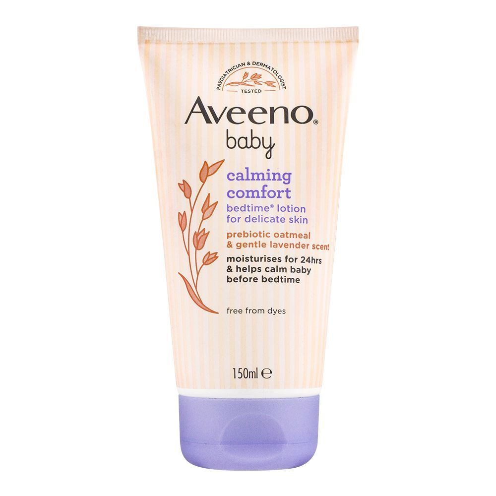 Aveeno Baby Calming Comfort Bedtime Lotion 150ml – Gentle Soothing & Moisturizing Lotion for Delicate & Sensitive Skin