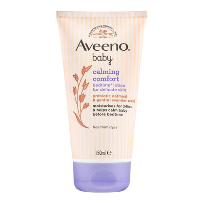 Aveeno Baby Calming Comfort Bedtime Lotion 150ml – Gentle Soothing & Moisturizing Lotion for Delicate & Sensitive Skin