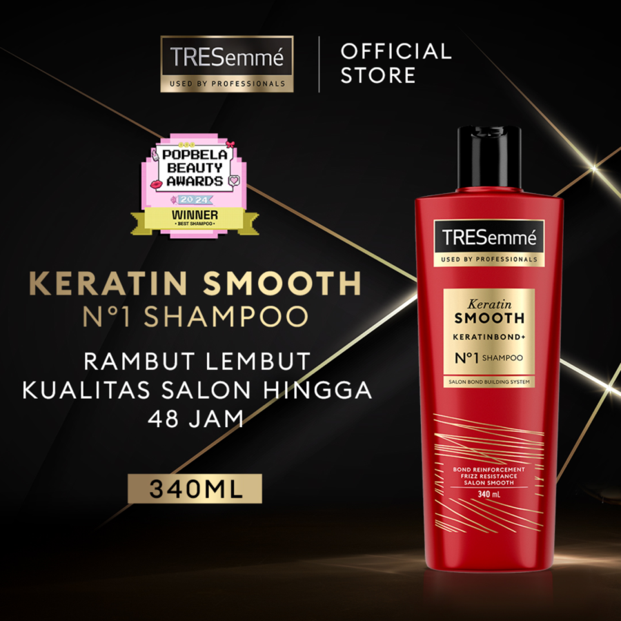 TRESemmé No°1 Keratin Smooth Keratin Bond+ Shampoo 340ml (Made In Indonesia)