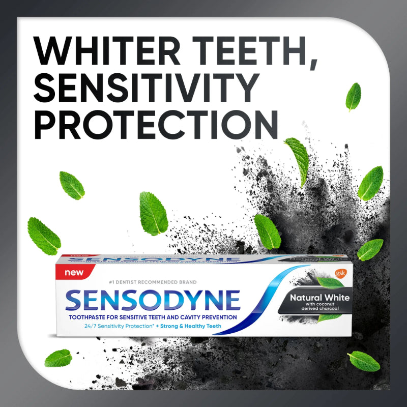 Sensodyne Natural White Fluoride Toothpaste 75ml Gentle Whitening for Sensitive Teeth