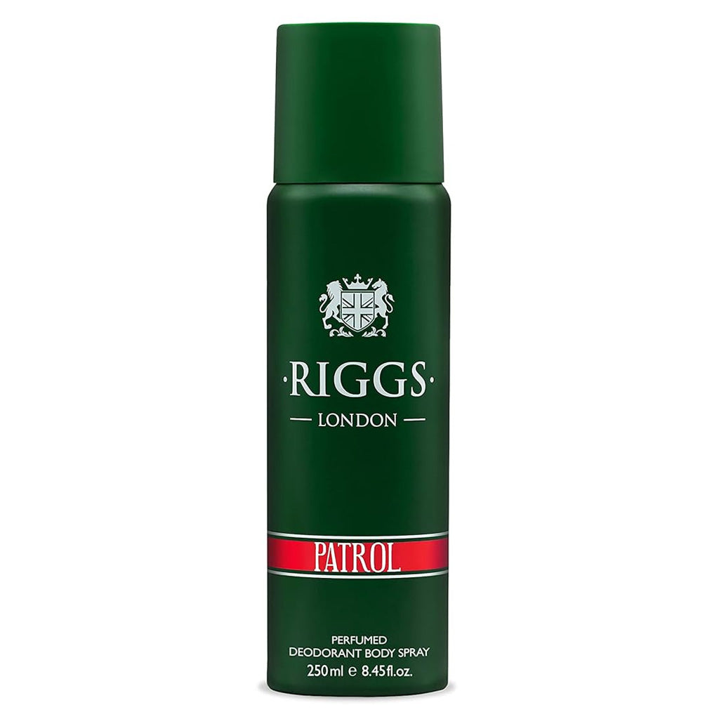 Riggs London Patrol Perfumed Deodorant Body Spray 250ml Long-Lasting Fresh & Masculine Fragrance