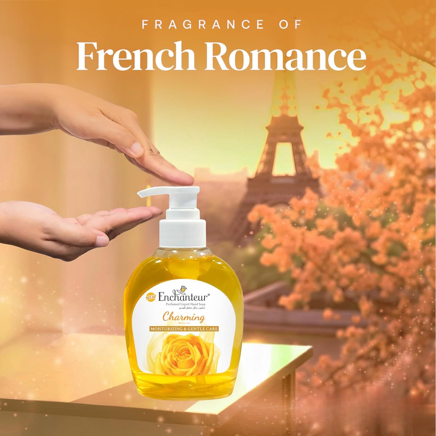 Enchanteur Charming Hand Wash 250ml – Gentle Cleansing Liquid Soap with Long Lasting Floral Fragrance, Moisturizing Care, Odo