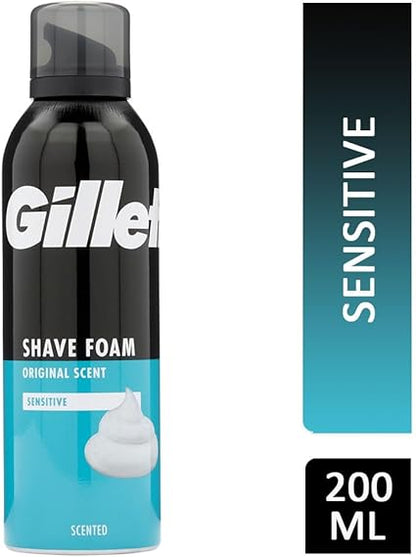 Gillette Shaving Foam Original Scent Sensitive 200ml