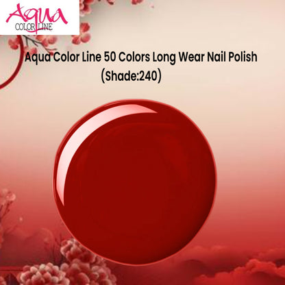 Aqua Color Line 50 Colors Long Wear Nail Polish (Shade:240)