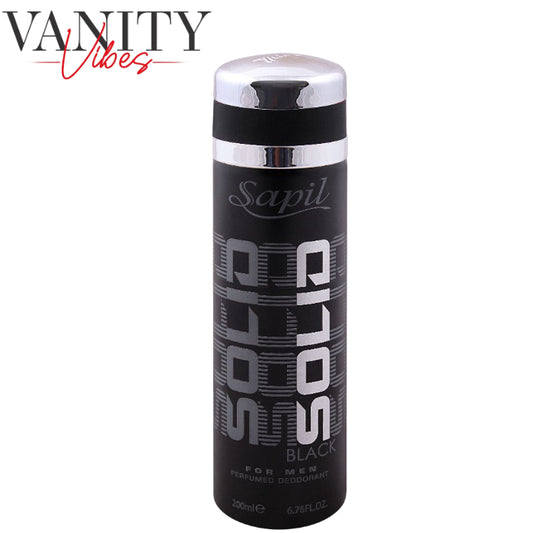 Sapil Solid Black Men Deodorant Body Spray 200ml