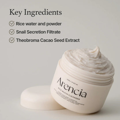 Arencia Rice Mucin Cleanser by Arencia Artisans 120 g Gentle Hydrating & Brightening Cleanse (K Beauty)