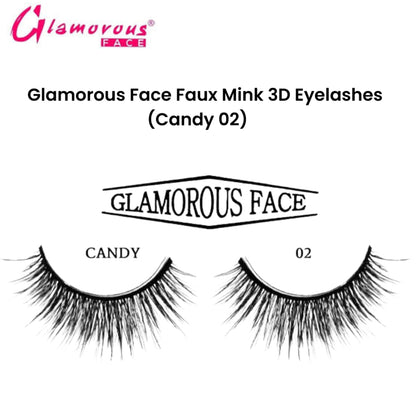Glamorous Face Faux Mink 3D Eyelashes (Candy 02)