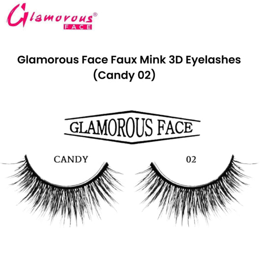 Glamorous Face Faux Mink 3D Eyelashes (Candy 02)