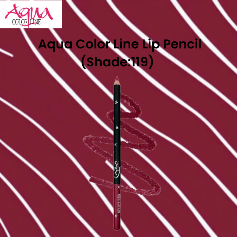 Aqua Color Line Lip Pencil (Shade:119)