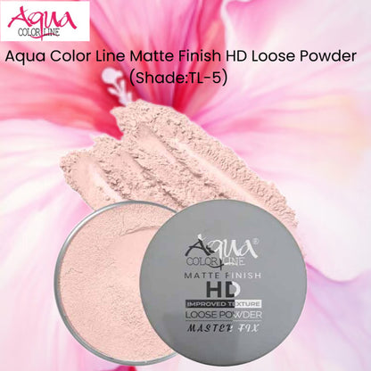Aqua Color Line Matte Finish HD Loose Powder (Shade:TL-6)
