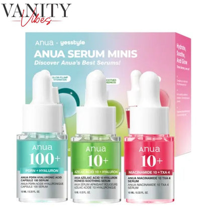 Anua Serum Mini Set 10 ml Travel-Friendly Hydration & Skin Nourishment (K Beauty)