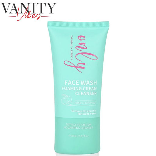 Only The Beauty Experts Face Wash Foaming Cream Cleanser with Apple Cider Vinegar 150ml Deep Cleansing & Clarifying
