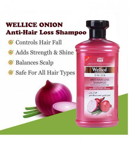 Wellice Onion Anti-Hair Loss Shampoo 400g